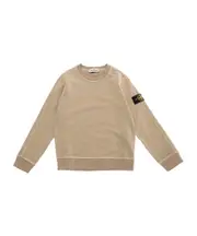 Stone Island Junior Logo Patch Crewneck Sweatshirt 8Y,12,14Y,12Y,10Y Beige