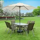 Waterproof Fabric Parasol Canopy Cover Garden Sunshade Umbrella Covers