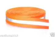 New Reflective Orange Gray Tape Sew On 1" Trim Fabric Material 6M = 20 Foot