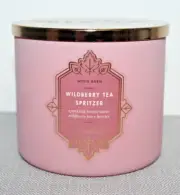 WILDBERRY TEA SPRITZER ~ 3 Wick CANDLE ~ White Barn / Bath & Body Works
