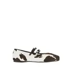 [PRADA] PRADA Calfhair ballet flats with cow motif Woman 40 40 White