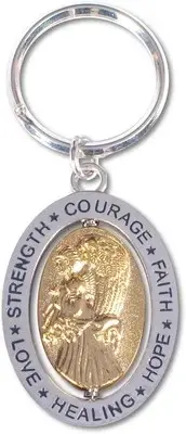 AngelStar Hope Courage Strength Love Healing Faith Keychain