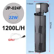 OZNALA ECO 3 in 1 Fish Tank Aquarium Submersible Water Power Filter Pump 22W 1200L/H AU