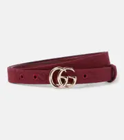 [Gucci] Gucci GG Marmont canvas belt Inch 39.5 red