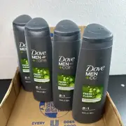 4 Dove MEN + Care 2-in-1 Shampoo & Conditioner, Fresh & Clean 12 Oz Each