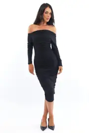 Black Bodycon Dress Long Sleeve - Size 16XL, Women's Bodycon Dress