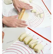 Big Silicone Rolling Cake Dough Mat Pastry Clay Fondant Baking Sheet 60x40
