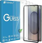 [4-Pack] T Tersely 9H Tempered Glass Screen Protector for Samsung Galaxy S25 Ultra 5G, Support Fingerprint Unlock, with Installation Alignment Frame, Case Friendly, Anti-Scratch Film