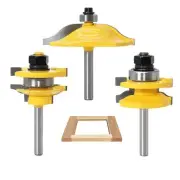 3PCS Router Bits Set, 1/4 Inch Shank Raised Panel Cabinet Door Making Router ...
