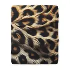 Cozy Leopard Print Sherpa Fleece Blanket, Warm Throw Quilt, Wild Leopard Print