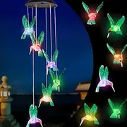 EZONEDEAL Solar Wind Chime, Color Changing Ball Wind Chimes, Solar Lights Hanging Decorative Garden Lights Xmas Gifts for Decor Home Garden Patio Yard Indoor Outdoor, Wind Bell Light