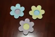 PartyLite P8565 Lively Tealight Holder Trio in Box Floral Pastel New-Retired