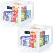 ✨ 2 Pcs Large Medicine Lock Box Clear Lockable 5 Litres Lockable Box for Safe Me