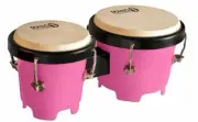 Mano Percussion Mini Bongo Drums, 4.5 & 5 Inch Tunable Heads Pink