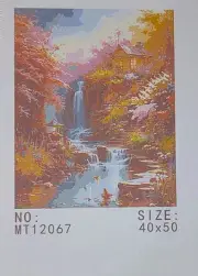 Waterfall Paint by Numbers Kit for Adults 16x20 Canvas