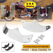 Front Rear Fender Tip Trim Kit For Harley Fat Boy EFI FLSTFI Anniversary FLSTF