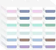 AccEncyc 240 Pcs Colored Index Tab 1"x1.8" Large Book Sticky Tabs Repositionable Page Tabs Flags Page Markers Labels for Notebooks, Filing, Classification,12 Colors