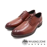 在飛比找Yahoo奇摩購物中心優惠-WALKING ZONE(男)車縫素面正裝皮鞋 男鞋-棕(另