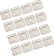 PEPLAYTAL 16 Pcs Rose Gold Wire Table Number Holders Reusable Square Memo Card Holders for Weddings Restaurants and Special Events Elegant Display for Photos Memos and Notes