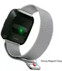 Fitbit Versa Watch Band Stainless Steel Milanese Loop Replacement Wrist Strap.