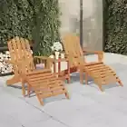 Outdoor Chairs Adirondack Chair with Footrests 2 pcs Solid Wood Acacia vidaXL