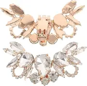 [Gatuida] Rhinestone Shoe Clips Removable Sparkling Buckles for Women Elegant Accessories for Wedding Party Shoes Durable Crystal Decoration