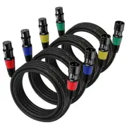 Paquete de 4 cables de micrófono XLR macho a hembra de 15 pies