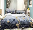 3D Geometry Graphics Quilt Cover Set Bedding Sets Pillowcases Queen 2