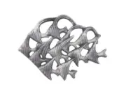 Rustic Silver Cast Iron School of Fish Kitchen Trivet 6.5"