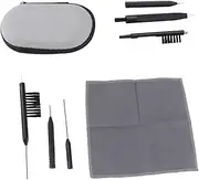 HOUDERCO 1Set Cleaning Kit Practical for Removal Includes Cleaning Rods Brushes and Screwdriver Essential Maintenance for Hearing Amplifiers