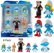 Smurfs Vs Gargamel 6 Pack Multipack Smurfette Papa Smurf Azrael Baby Ages 6+ Toy