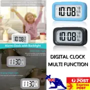Digital Bedside Table LED Snooze Alarm Clock Time Temperature Day/Night Date AU