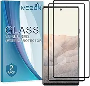 [MEZON] [2 Pack] Full Coverage Tempered Glass for Google Pixel 6 Pro (6.7") - Crystal Clear Premium 3D Edge 9H HD Screen Protector (Pixel 6 Pro, 9H Full)