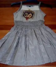 VINTAGE ROCK YOUR BABY STUNNING GIRLS INGENUE GREY DRESS SZ 1 NEW WITH TAGS