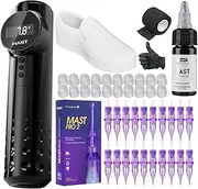 Mast Archer Tattoo Kit Wireless Rotary Tattoo Gun Pen Machine Kit Complete Tattoo Kit with Silicone Shoes for Tattoo Studio Art