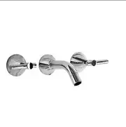 Kirra Plus Lever Bath Three-Piece Set Chrome Solid Brass
