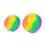 Rainbow Stress Balls Soft Foam Squeeze Squishy Stress Relief Balls Toys for Kids