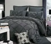 Fantine Grey Quilt Cover Set /optionals( Queen / King / Super King / Double /optionals)