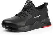 [HLPGZL] Safety Shoes Men Women S3 Lightweight Non-Slip Work Shoes Breathable Protective Shoes Sporty Steel Cap Shoes