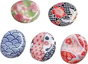 MAGICLULU 6Pcs Ceramic Chopsticks Holder Japanese Style Spoon Rest Rack for Dining Table Adorable Porcelain Cutlery Stand for Forks and Spoons Friends