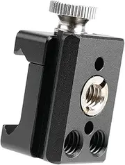 Vsenkes Camera Stabilizer Slider Clamp 1/4 3/8 Thread Hole Accessories Mount Clamp Premium, Aluminum Alloy Replaces Photography Clip