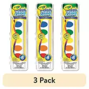 (3 pack) Crayola Washable Watercolor Set 8-Colors Back to School Supplies