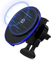 Car Mount Charger 15W Magnetic Car Wireless Charger for Samsung Galaxy S25 Ultra S25 Edge S25 Plus S24 FE Z Fold 6 Flip 6 S23 S22, Air Vent Phone Holder Wireless Adapter for iPhone 16e 16 Pro Max 15