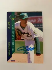 Cody Stull 2015 Signed Beloit Snappers Team Card
