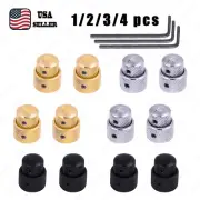Dual Concentric Metal Control Volume Tone Knobs Double Stacked Knob Soild Shaft