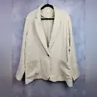 ANA A New Approach Casual Blazer Womens Cotton Linen Blend Size XL