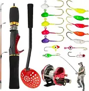 Fishing Rod and Reel - Carbon Fiber Rod and Reel Combo | Telescoping Fishing Pole Travel Kits | Complete Portables Baitcast Accessories Spincast Angling Gear for Beginner Adults