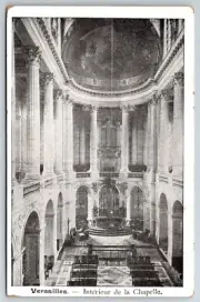 c1960s Palace of Versailles Interior of Chapel Vintage Postcard