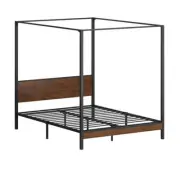 NNEED Metal Canopy Bed Frame Double Size Beds Platform