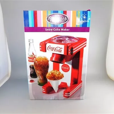 250/221 Nostalgia Electronics Snow Cone Maker Coca Cola New in Box